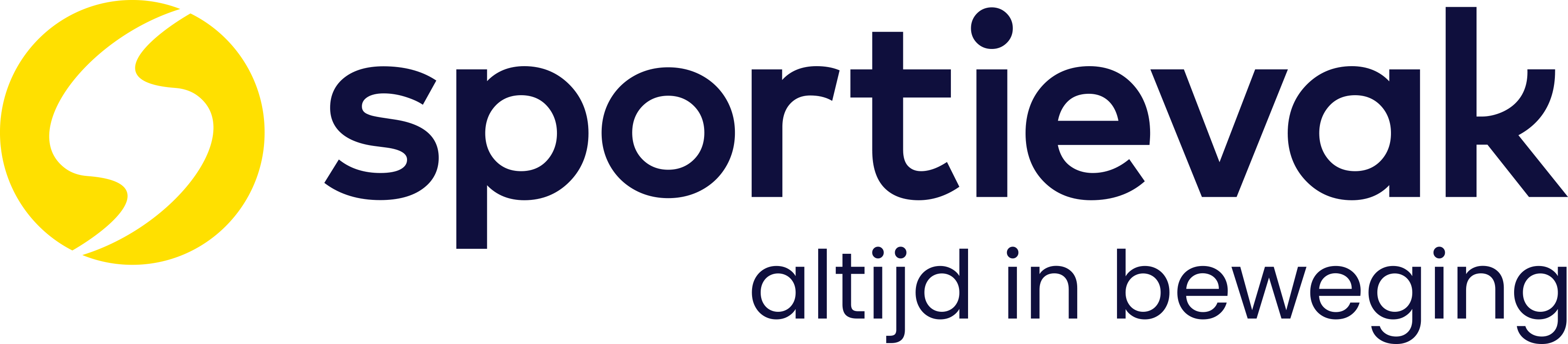 Sportievak, altijd in beweging